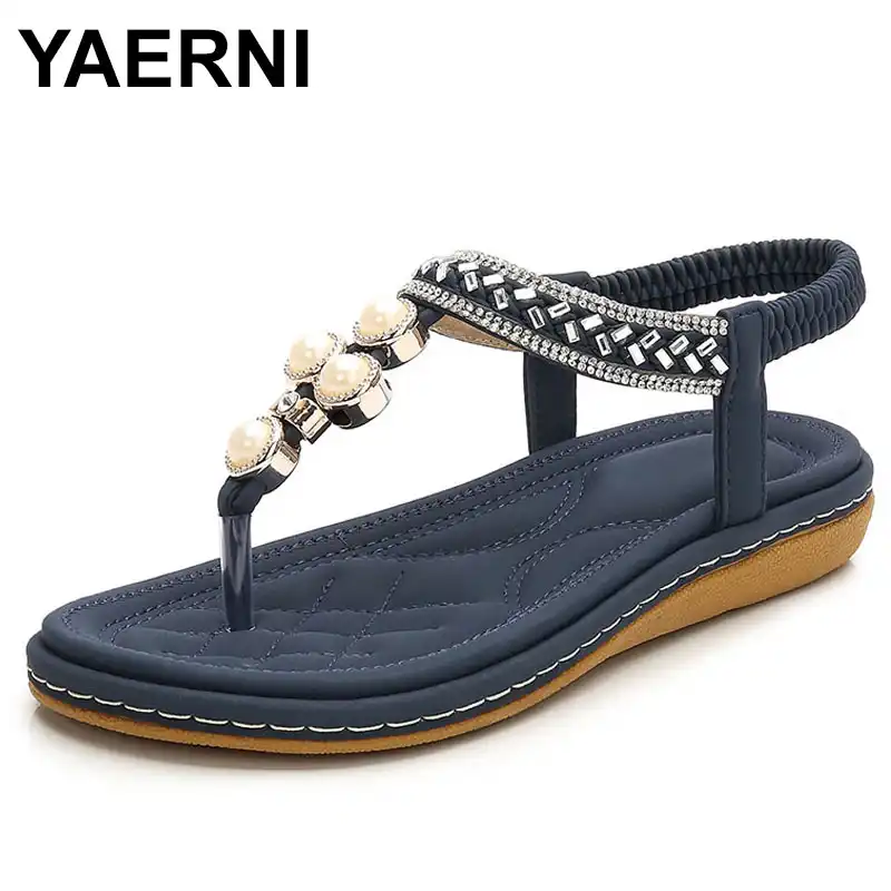 concise solid toe ring flat sandals