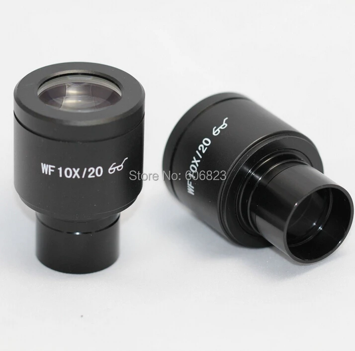 

PAIR WIDEFIELD High Eye-point WF10X Eyepieces FOR Biological MICROSCOPE 23.2mm