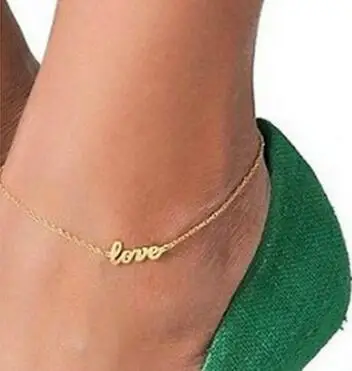 

love ankle bracelet anklets for women foot jewelry anklet barefoot sandals boho anklet chaine cheville