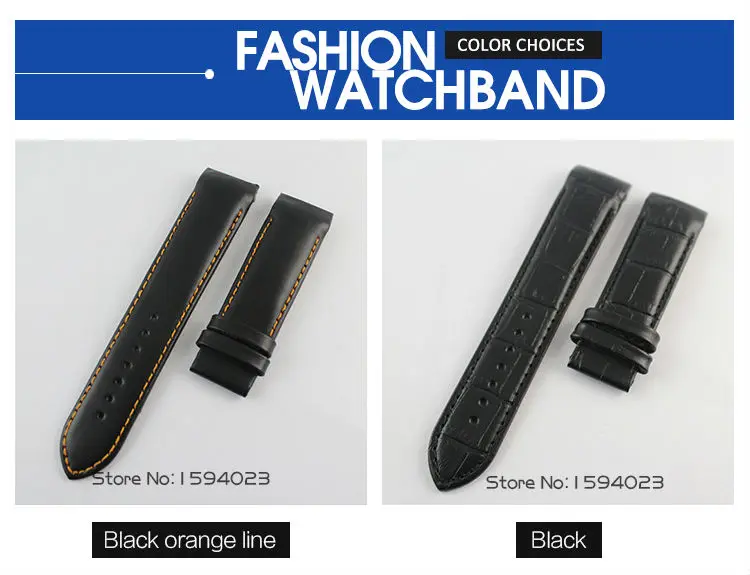 Couro homem T035407A Preto orange linha Preto