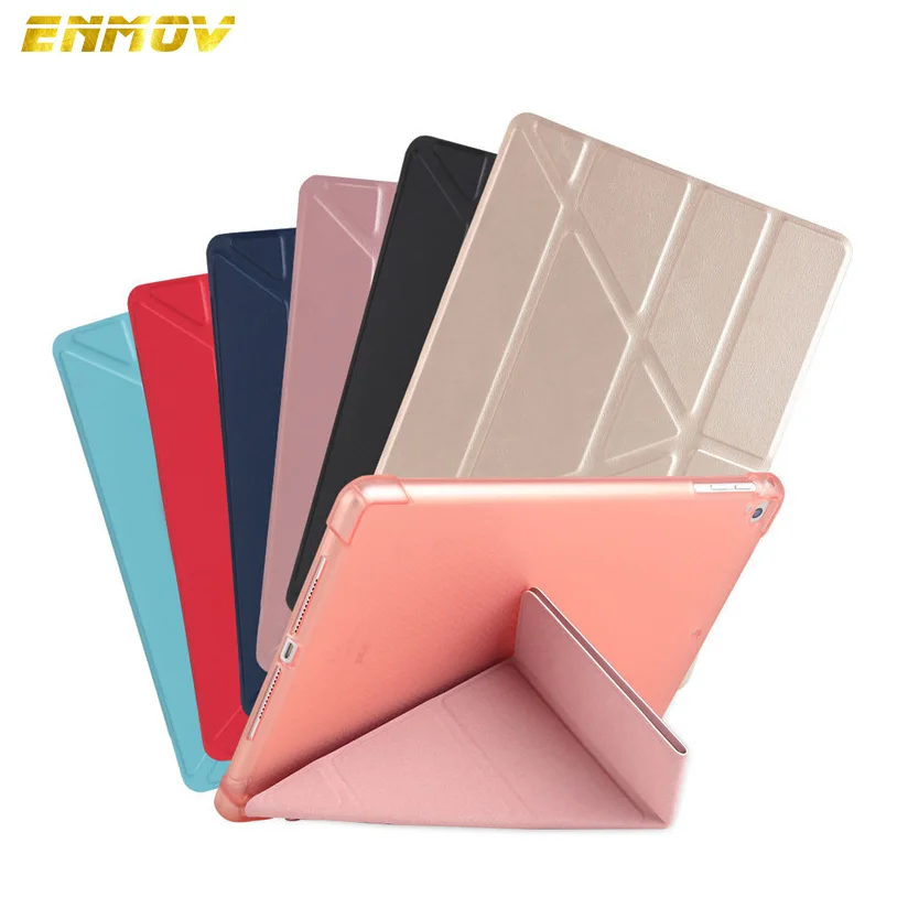 

ENMOV Case For iPad 9.7 2018 2017 Soft Silicone Protective Case with Pencil Holder For iPad Air 1 2 /Pro Back Cover Funda Coque