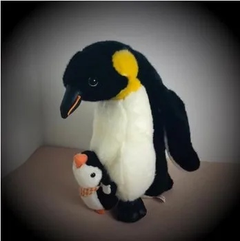 

Free shipping 28cm Penguin and son doll simulation Penguin animal stuffed toy for children birthday gift