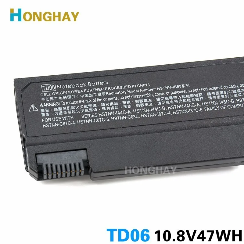 Оригинальный аккумулятор Honghay TD06 для ноутбука HP 6535B 6500B 6930p 6730B 6735B 6530B 8440P 8440 Вт 6440B