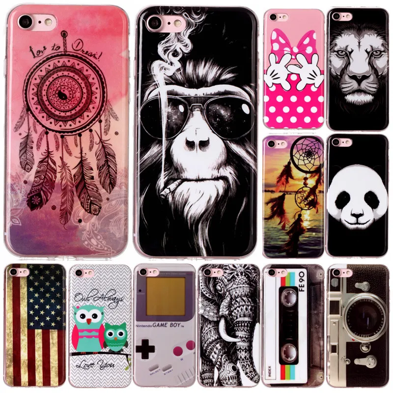 

For Iphone7 iPhone8 Case Cute Animal Anime Silicon TPU Skin Soft Back Cover Phone Case for Apple iPhone 8 iphone 7 7G Soft Cover