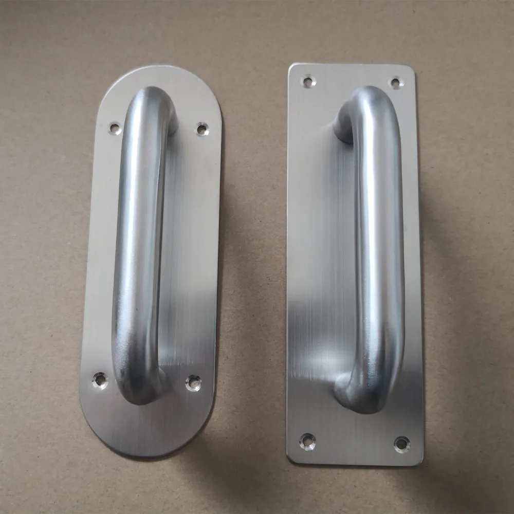 Stainless steel door handle knob signs shake handshandle Wooden door