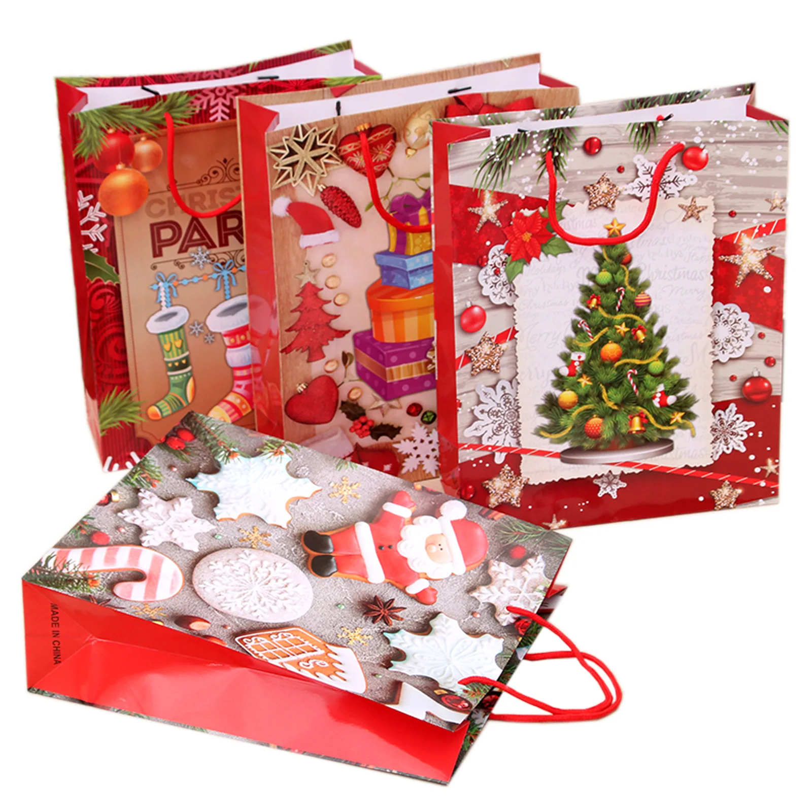 Kraft Paper Gift Tote Bag for Baking Oil-proof Food Packaging Christmas Party Cookies Kitchen Clothes | Дом и сад
