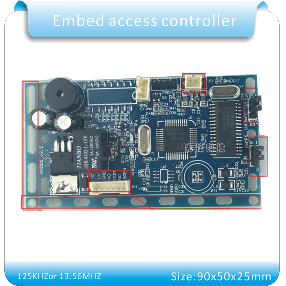 125 кГц встроенный RFID плата близость система контроля допуска к двери домофон модуль+ 10 кристаллических брелков и 2 карты