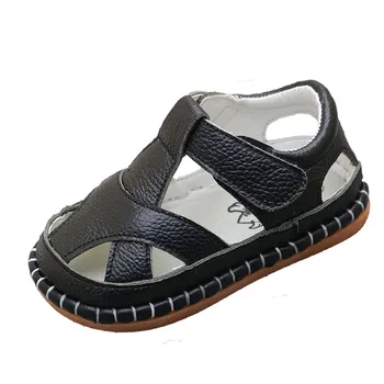 

Hot New 2019 Baby Footwear Baby Summer Anti-skid Toddler Shoes Soft Bottom Leather Shoes Genuine Leather Fun Baby Boy Flat Shoes