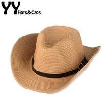 Классические ковбойские детские летние соломенные детские шляпы от солнца, складные Пляжные шапки Chapeaux ковбойские шапки West Cappello YY17153