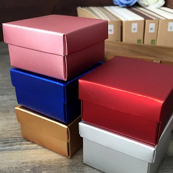 

50PCS Kraft Paper candy Box Wedding Gift Packing Box Wedding birthday Party baby shower Favors cardboard handmade Soap Boxes