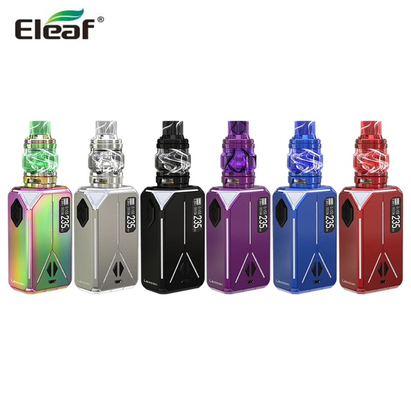 

Original Eleaf Lexicon with 6.5ML ELLO Duro Pmma Tank Kit Electronic Cigarette Vape 235W Lexicon Box MOD with HW-M HW-N Coils