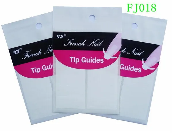 Fora-atacado Novo Chegou Arte Francês Manicure Guias Curvo Meia Lua Estilos Dicas Adesivos Estêncil 18 Desígnios 20% 100sheetsunha 29 manicure guias