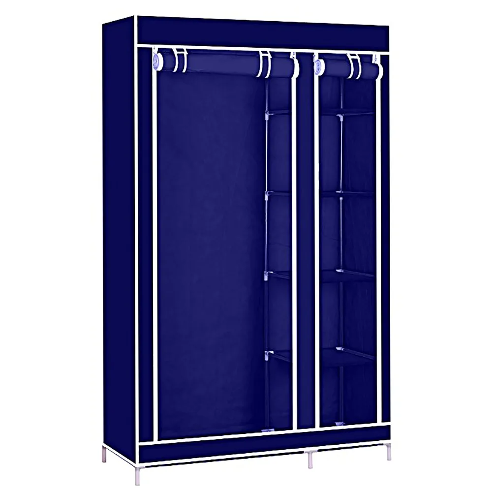 175 см двойной холщовый шкаф для одежды складной шкаф на молнии DIY шкаф подвесной рельс хранения пыли