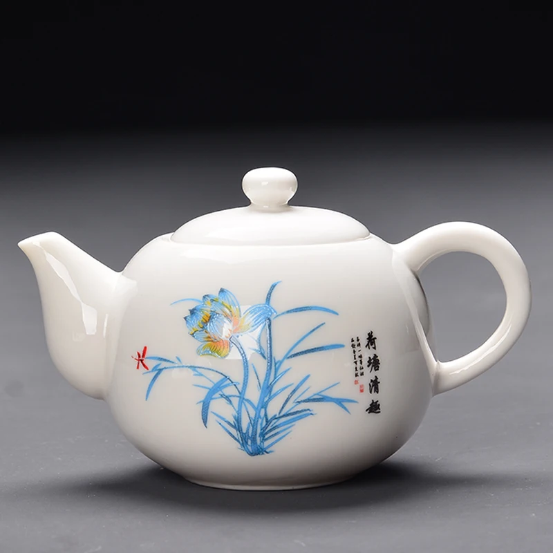 Китайский Чай комплект Gaiwan синий и белый фарфор Чайный набор кунг фу Супница