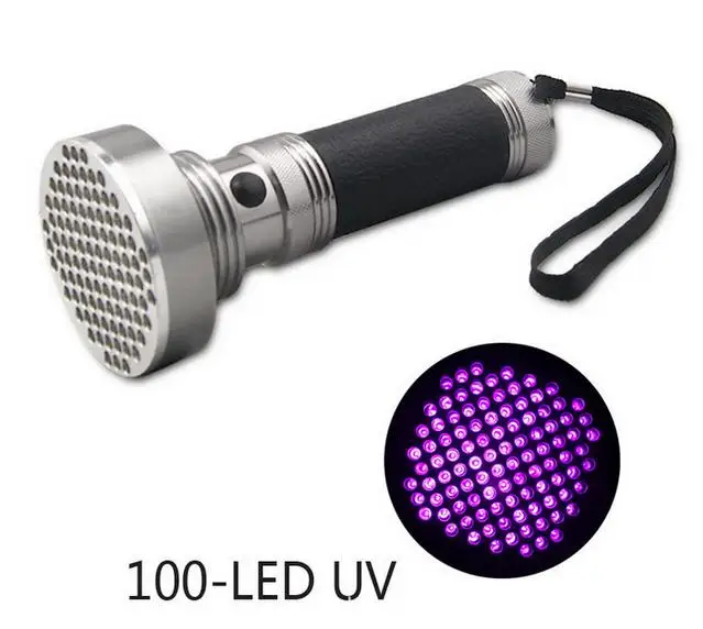 100 LED UV Ultra Violet Mini Portable Flashlight Torch Lighttorch