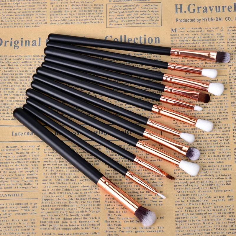 

12pcs Magic Beauty Professional Eye Shadow Brush Eye Brush Wooden Handle Multi-Function Beauty Tool Set Brush