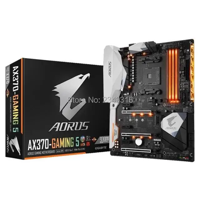 Оригинальная материнская плата для Gigabyte GA AORUS AX370 Gaming 5 X370 разъем AM4 DDR4 USB3.0