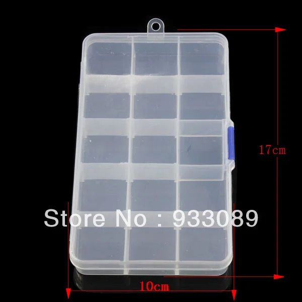 1 piece Clear Beads Display Storage Case Box 13x7x2.3cm 80 61in