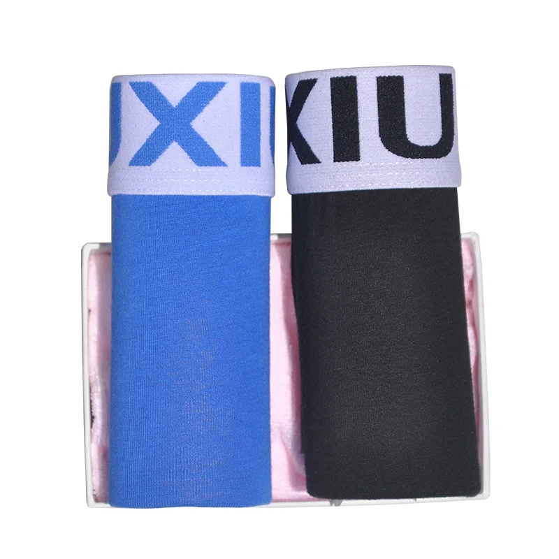 

DEWVKV 2019 Valentine's Gift Sexy Men Boxer Shorts Boxer For Men Underpants Cotton Spandex Breathable Elastic Plus Size Boxers