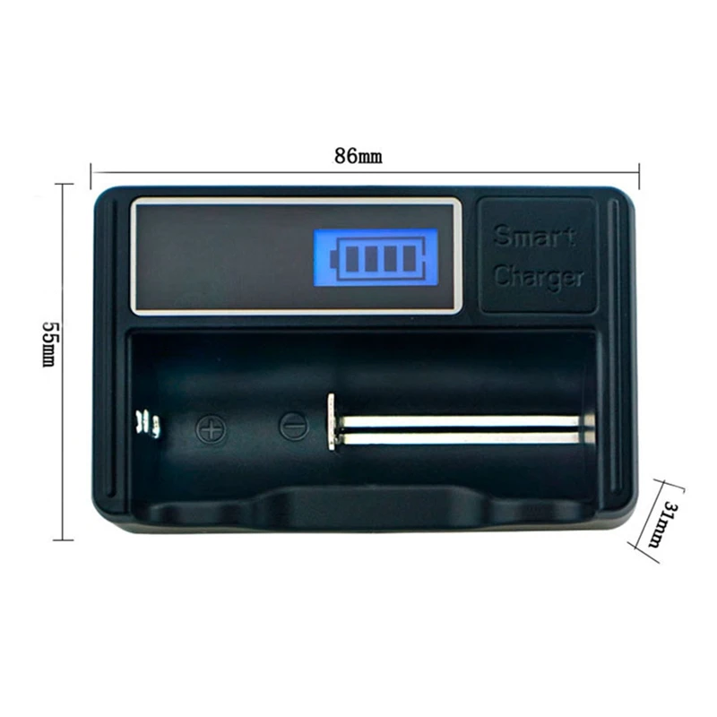 

Universal Single Slot Led Screen Battery Charger Usb Smart Rechargeable for Aa/Aaa Ni-Mh/Ni-Cd