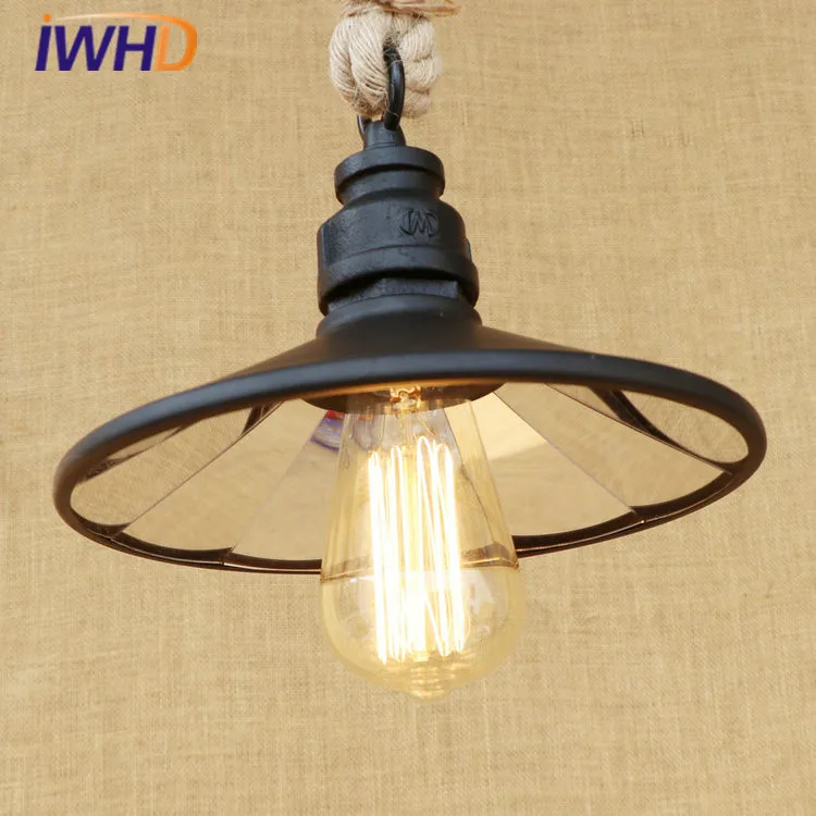 Hemp Rope RH Loft LED Pendant Lights Vintage Industrial ...