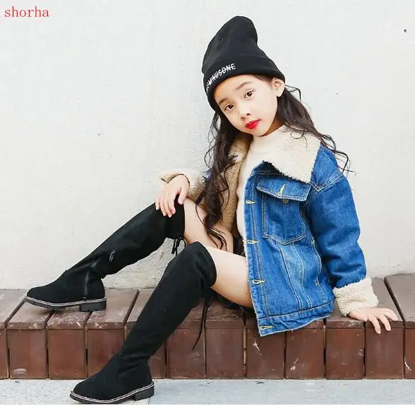 

Girls boots children's single boots autumn new big/kids children's boots high tube Korean princess over the knee boots