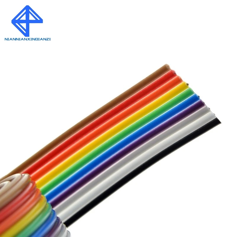 Ограничено по времени 1 метр 1,27 мм расстояние Pitch10 способ 10p плоский Цвет Радуга ленточный кабель проводка провода для Pcb Diy 10 Pin