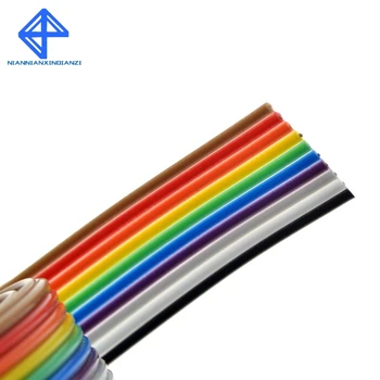 

2017 Time-limited Rushed 1 Meter 1.27mm Spacing Pitch10 Way 10p Flat Color Rainbow Ribbon Cable Wiring Wire For Pcb Diy 10 Pin