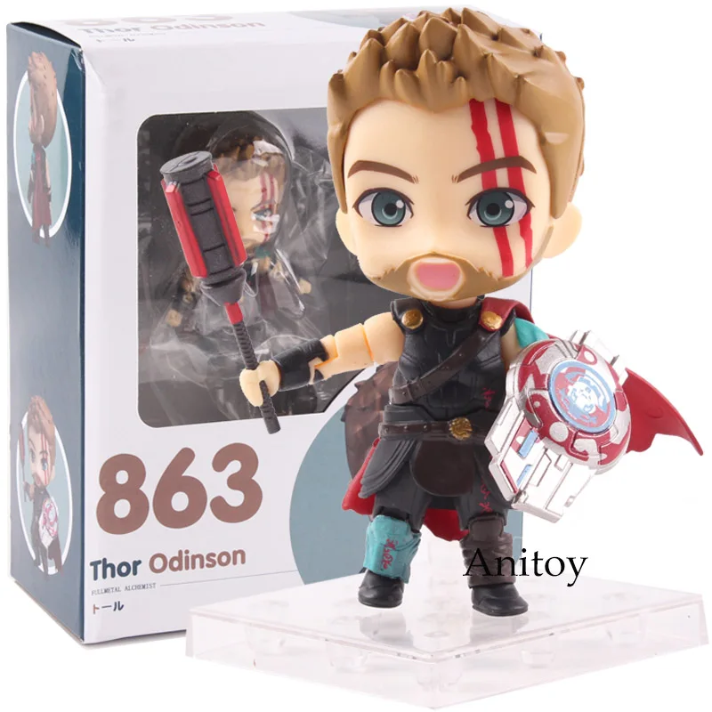 Thor 3 Ragnarok Тор одинсон фигурка Nendoroid 863 ПВХ фигурка Marvel Коллекционная модель игрушки