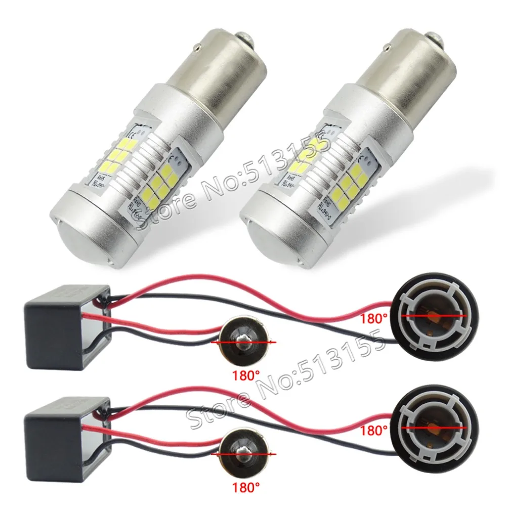 2PCS Ba15s P21W 7506 1156 LED High Power Bulbs Turn Signal Bulb + 2 PCS ...