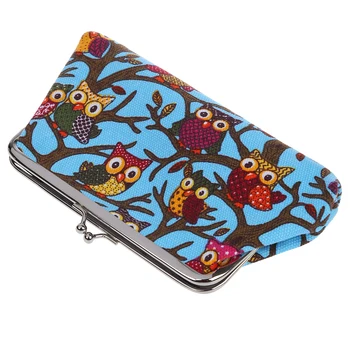 

Hot Fashion Cartoon Coin Purse Money Bag Wallet Owl Pattern(sky blue)