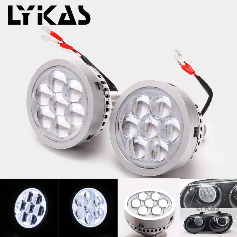 LYKAS 3 дюймов Led дальнего света линзы прожекторного типа автомобильных фар модернизация дьявольские глаза для H4 H7 9005 9006