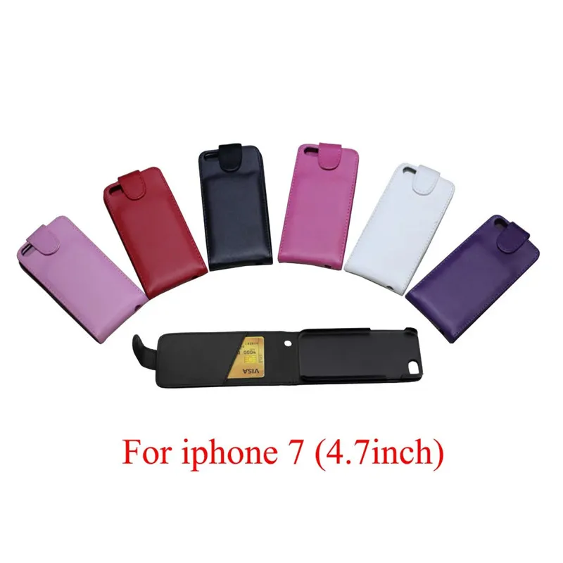 Phone Bags Cover For iPhone 7 Case Back Coque PU leather Flip Vertical Up-Down Open Skin Pouch 8 | Мобильные телефоны и