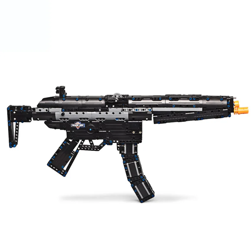 617pcs Self-locking Bricks DIY Building Block Gun Toys 3D Mechanical Jigsaw SWAT Gun Model Compatible Legoe Gift for Boy Kids