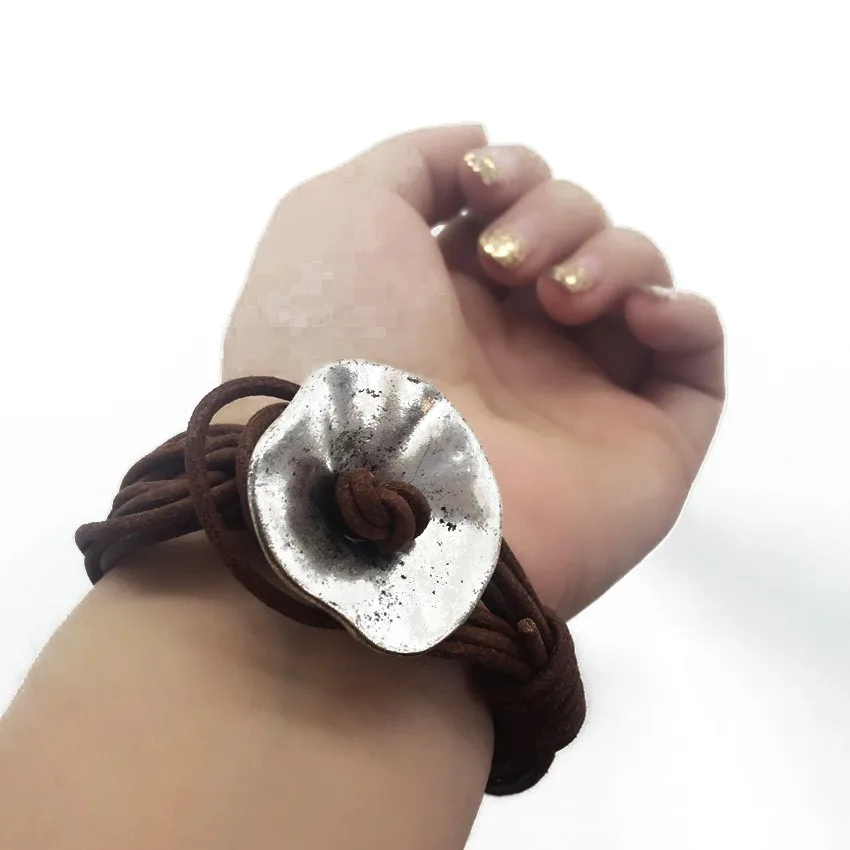 brown leather bracelet