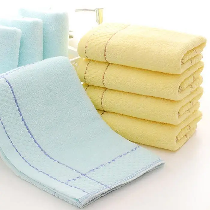 Удобное хлопковое мягкое супер впитывающее плотное полотенце для мытья желтого, синего цвета