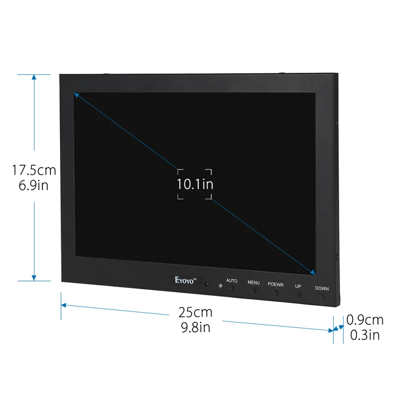 Eyoyo 1" HD lcd Мини компьютер и ТВ дисплей CC tv экран видеонаблюдения hdmi ЖК-мониторы с HDMI/VGA/видео/аудио