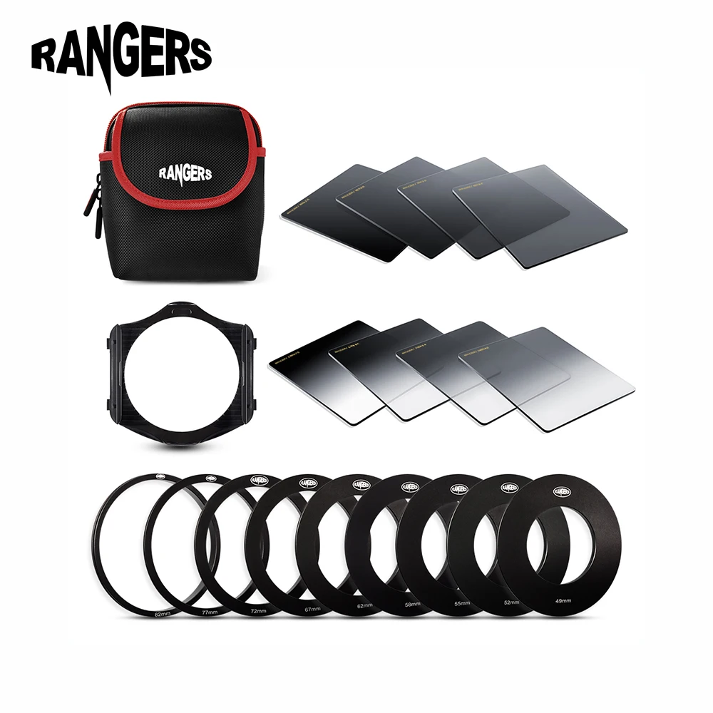 

Rangers Full Graduated Neutral Density ND Filter Kit + 49-82mm Adapter Set RA109