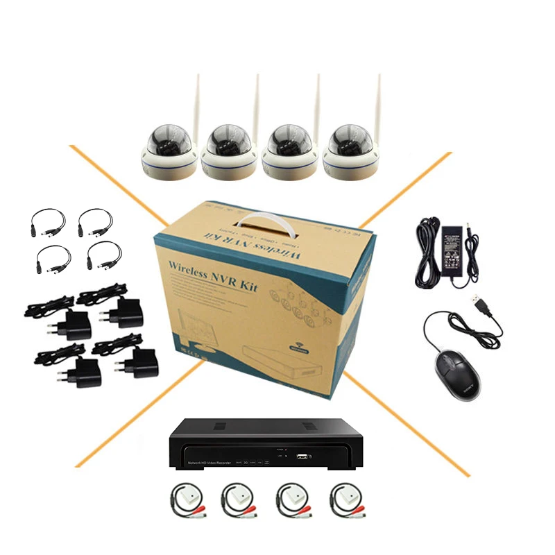 

720P indoor hemisphere infrared high-definition wifi audio network IP camera 1.0MP CCTV 8CH NVR P2P Onivf H.264 security system