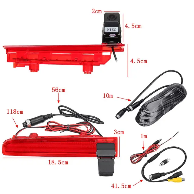 170 Degree Car Reversing Backup Rear View Camera w/Brake Light For VW Transporter T5 & T6 2010 – Onwards