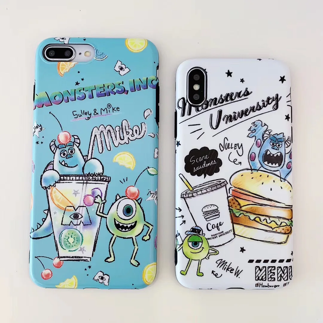 Cute Cartoon Toy Story Three Eyes Alien Burger Phone Case For iPhone 11 Pro 7 6 6s 8 Plus X XS MAX XR Monsters Fundas Capa |