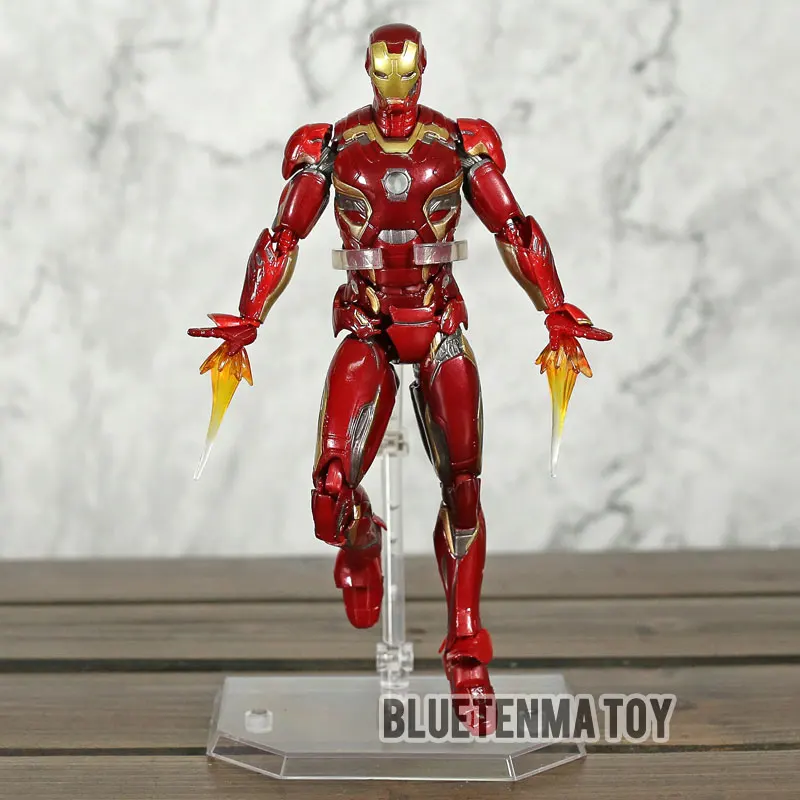 Экшн фигурка Мстители Тони Старка Железный человек Mk45 MAFEX 022 ПВХ Коллекционная