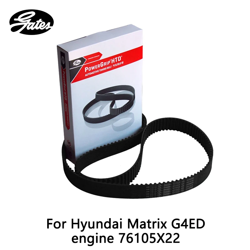 

Gates Timing Belt For Hyundai Matrix G4ED engine elantra 1.6 (2006-) Cerato 1.6 (2006-) ELANTRA 1.6 (2008-2012) 76105X22