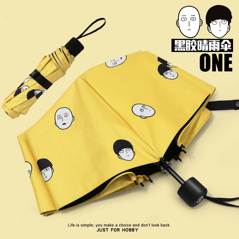 Японский аниме Mob Psycho 100 ONE PUNCH-MAN Saitama Shigeo Kageyama Косплей складной зонт от дождя и
