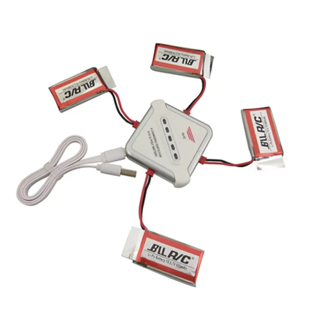 

RCtown R/C Technic 4PCS 3.7V 800mah Lithium Battery + 1PCS Charger for None X400 X400W X800 X300C S670 V950HD V950str HS200W D30
