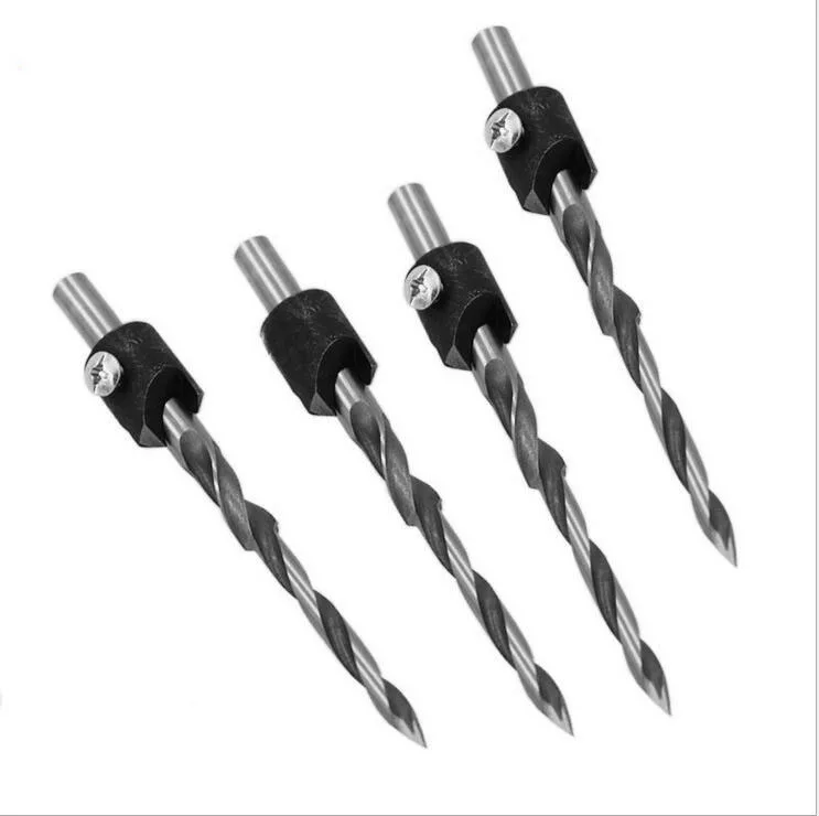 2Pcs Chamfering Screw Drill 2 Steps Pilot Drill Bits Set Reamer Screw
