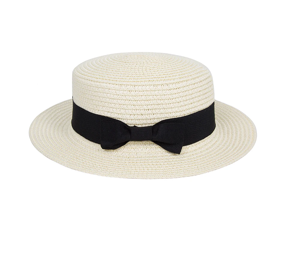 REAKIDS родитель-ребенок девочки соломенная шляпа бант Детские шляпы от солнца с большими полями Пляж Лето канотье пляж лента круглый плоский топ шляпа Федора