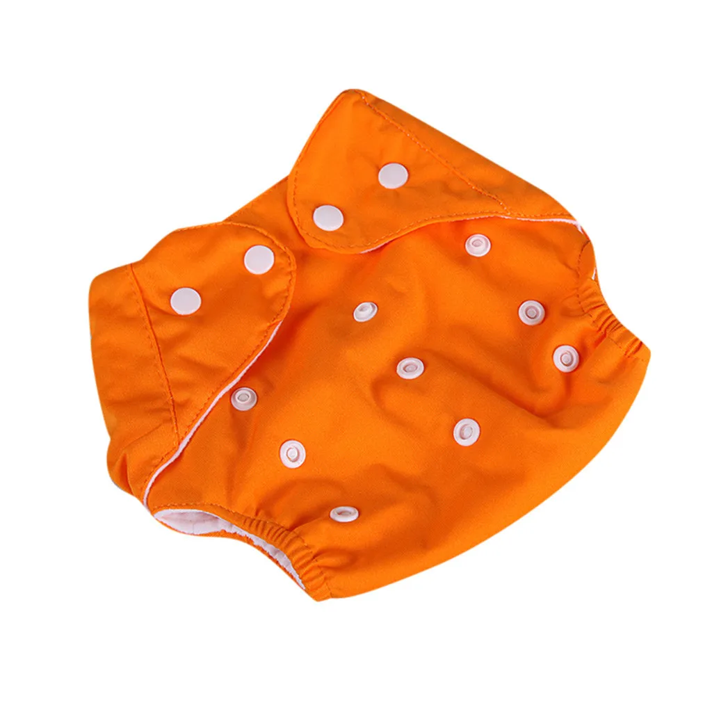 Моющиеся памперсы для новорожденных Многоразовые Детские трусы водонепроницаемые детские подгузники мягкие регулируемые детские штаны для унитаза - Цвет: Orange