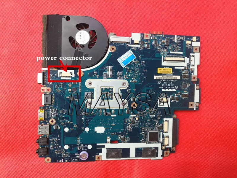  Original 75 LA-5912P Fit For ACER Aspire 5552G 5551G Laptop motherboard + heatsink= LA-5911P MB.BL0