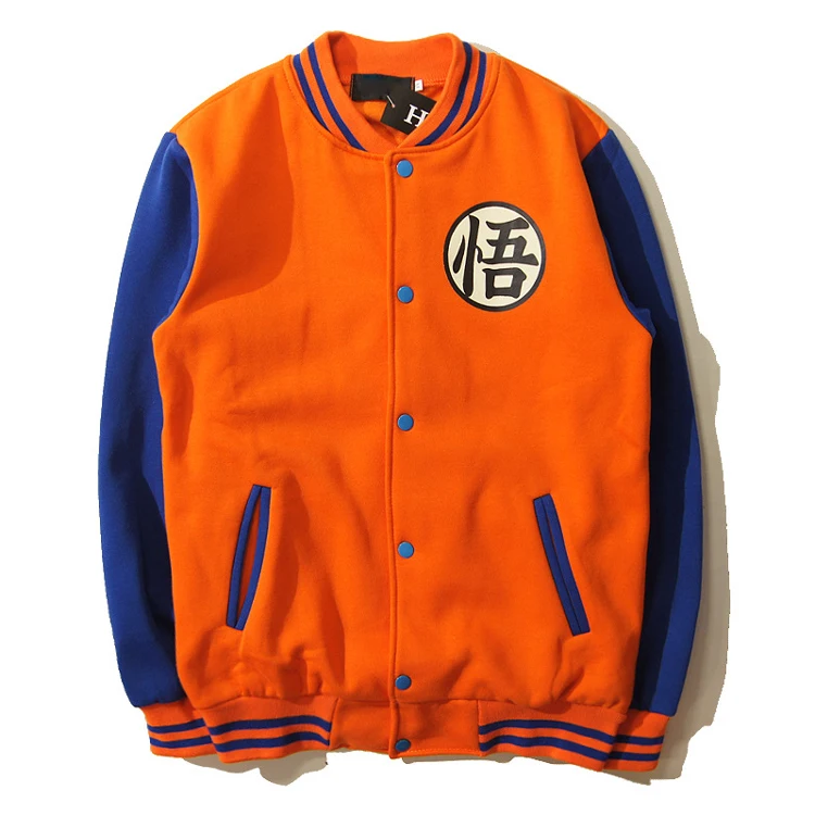 

Dragon Ball Z Baseball Jacket The Monkey King Goku Master Roshi Piccolo Chiaotzu Cosplay Costume Hoodies Sweatshirt Coat